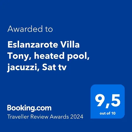 Eslanzarote Eco Tony, Heated Pool, Jacuzzi, Sat Tv, Super Wifi Villa La Costa